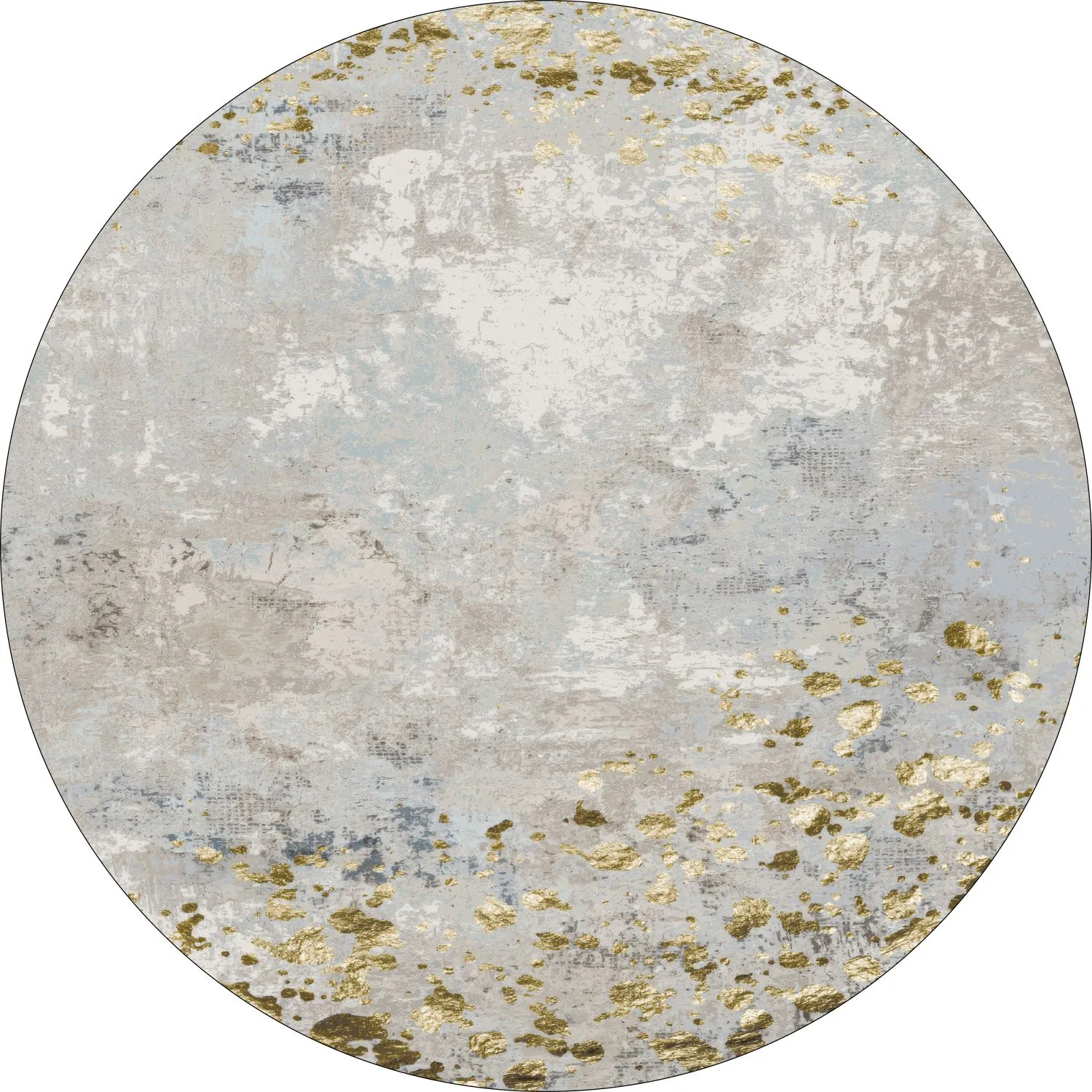 Tappeto rotondo - Maude (grigio/oro)