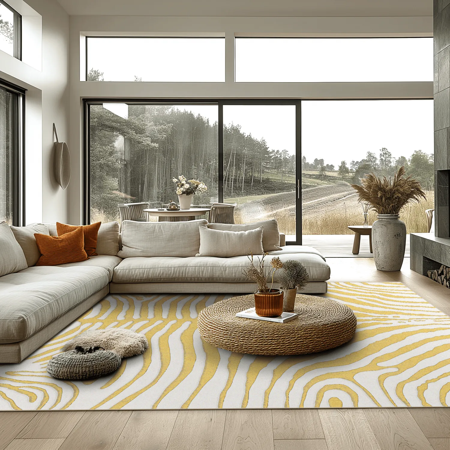 Tappeto Wilton - Zebra (giallo)