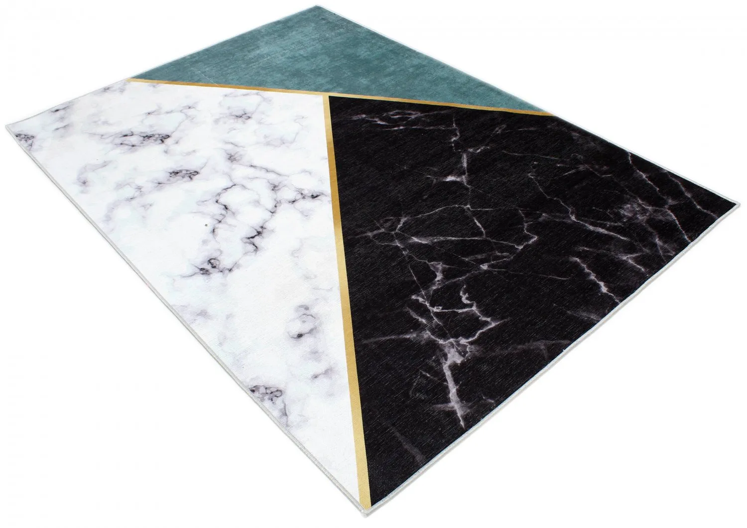 Tappeto Wilton - Savino (nero/bianco/verde)