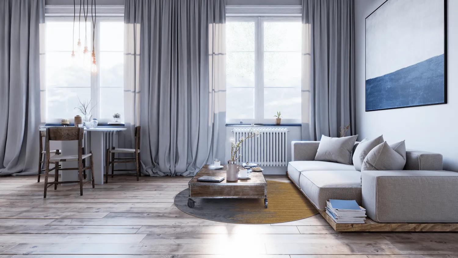 Tappeto rotondo - Mileto (grigio/oro)