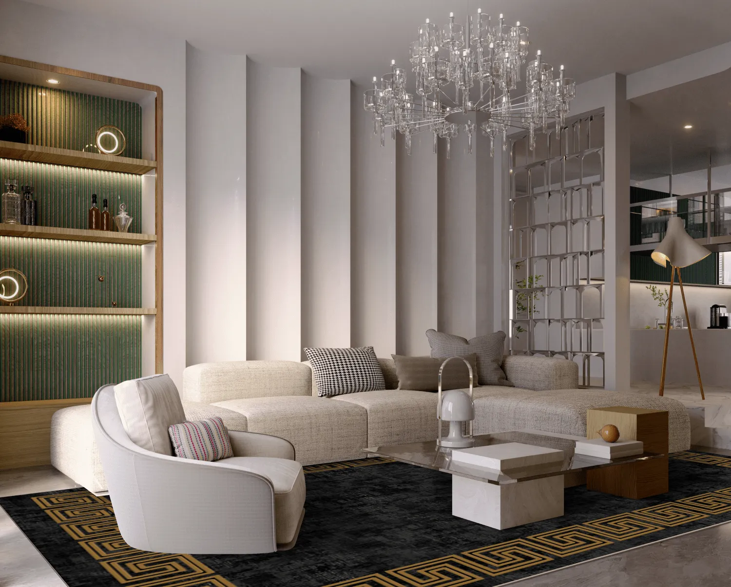 Tappeto Wilton - Myra (nero/oro)