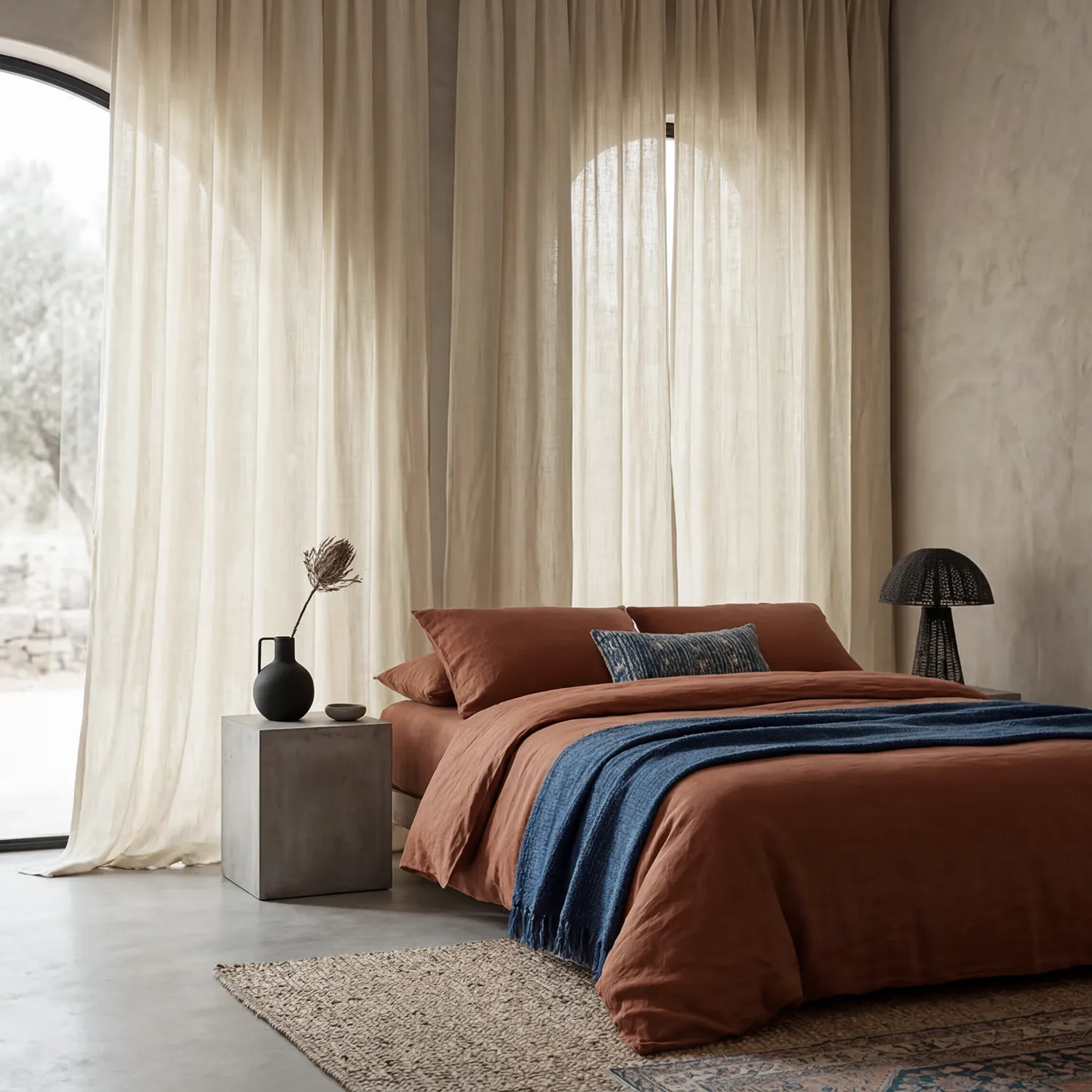 Tende Set da 2 - Tenda in lino Noemi (beige)