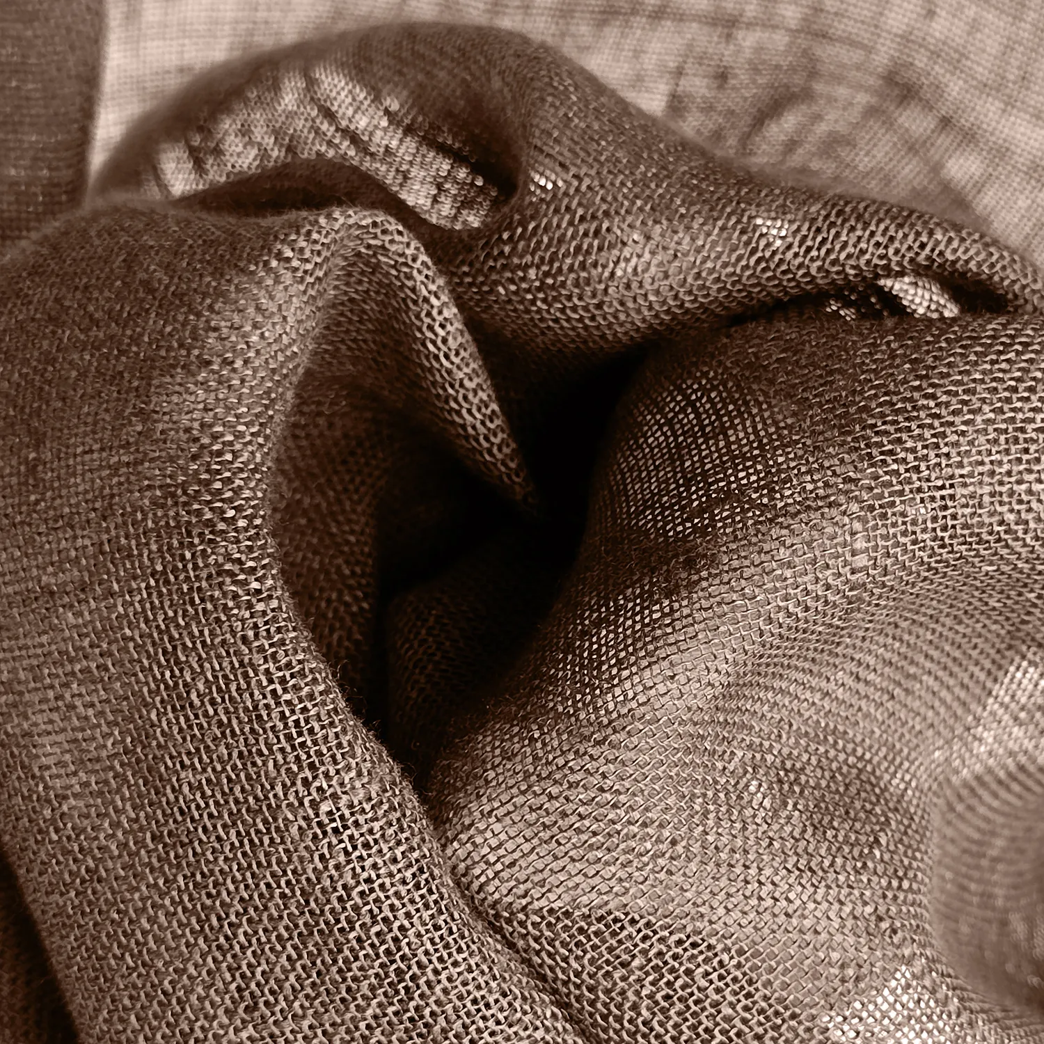 Tende Set da 2 - Tenda in lino Noemi (marrone scuro)