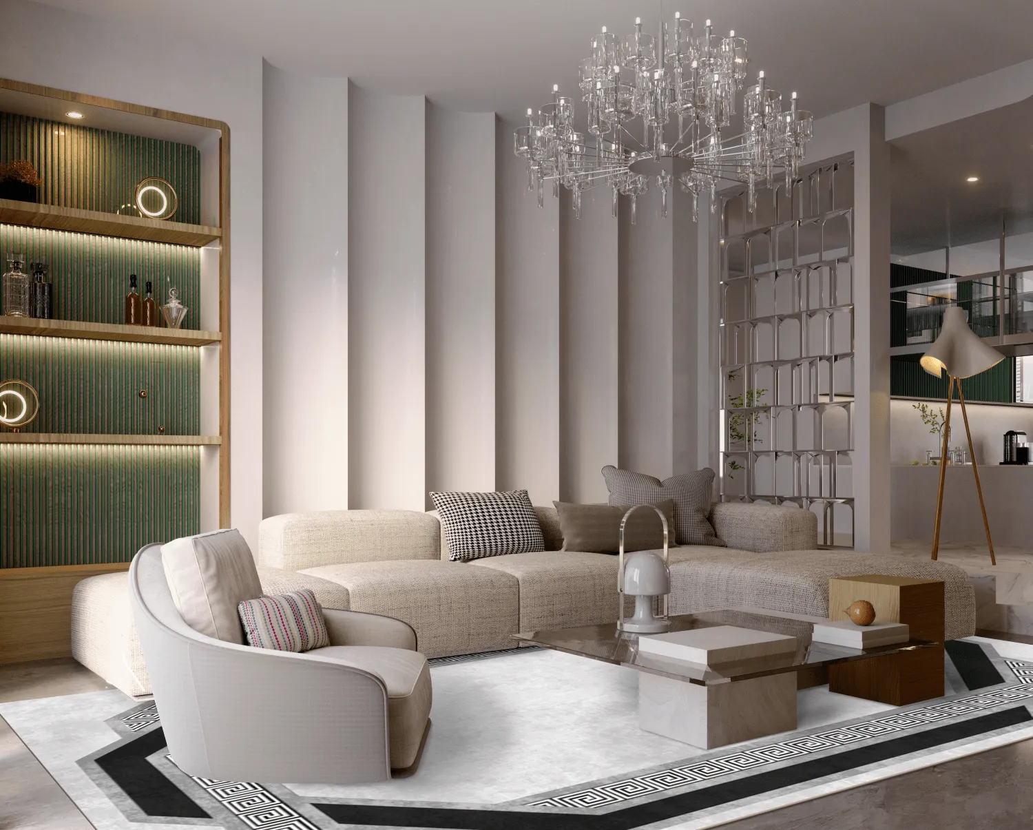 Tappeto Wilton - Olympia (nero/bianco)