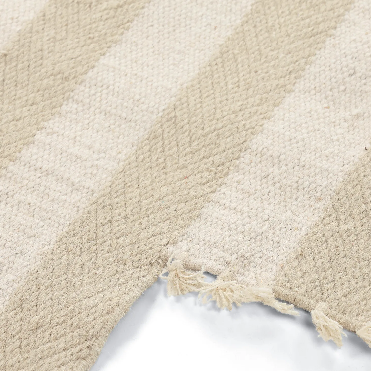 Tappeto di lana irregolare - Kystaro (crema/beige)