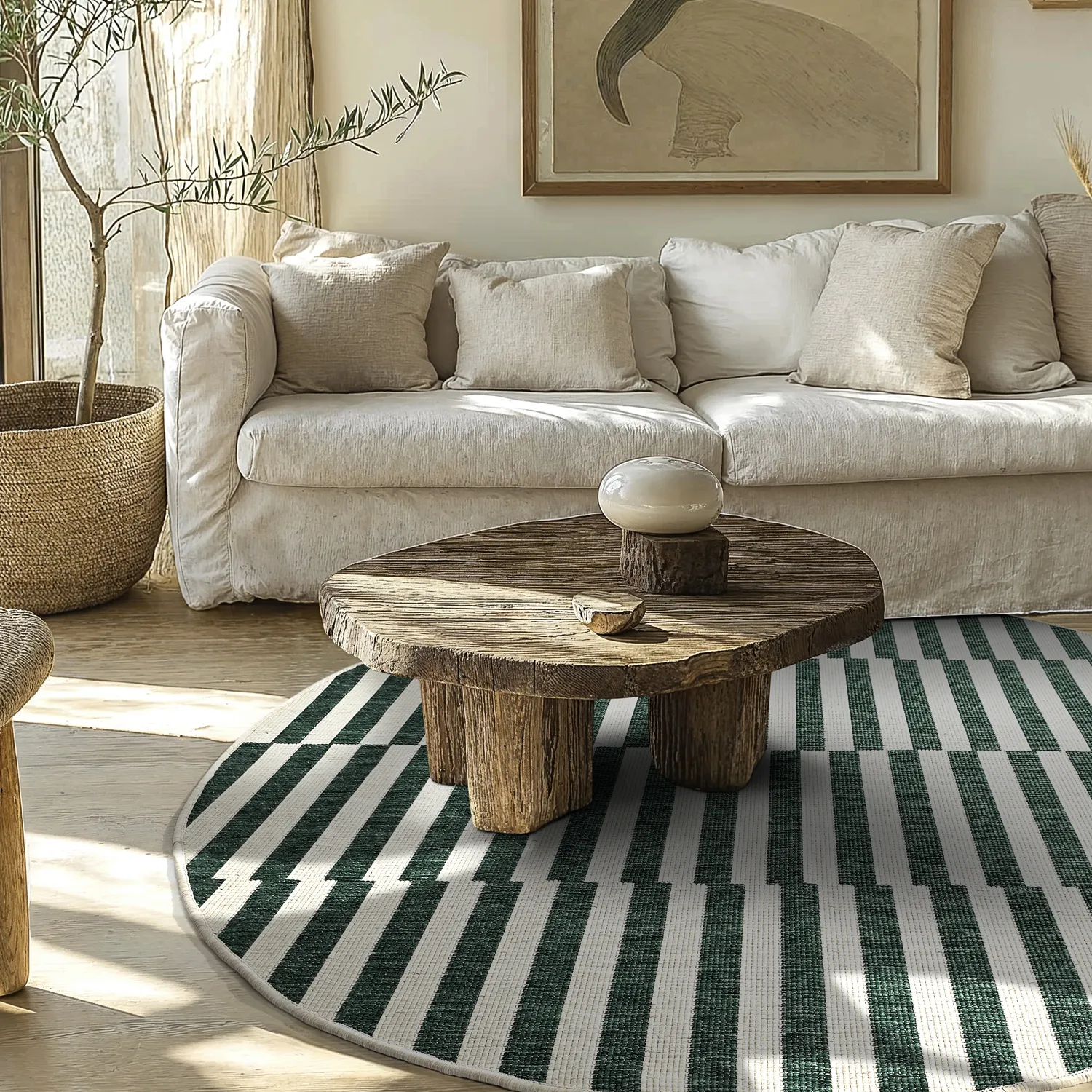 Tappeto rotondo - Indoor/Outdoor Otto (verde)