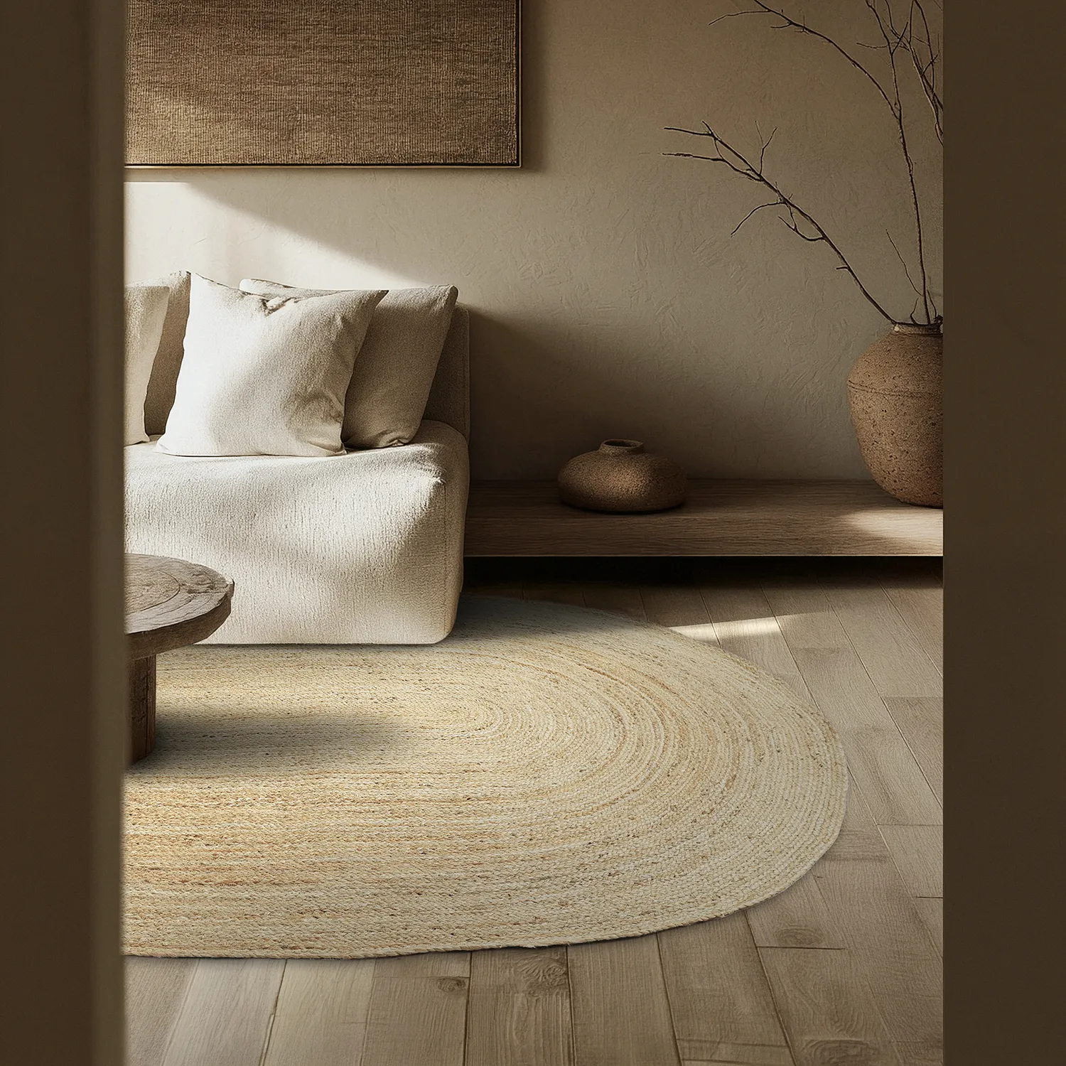 Tappeto ovale in juta - San Francisco (iuta)