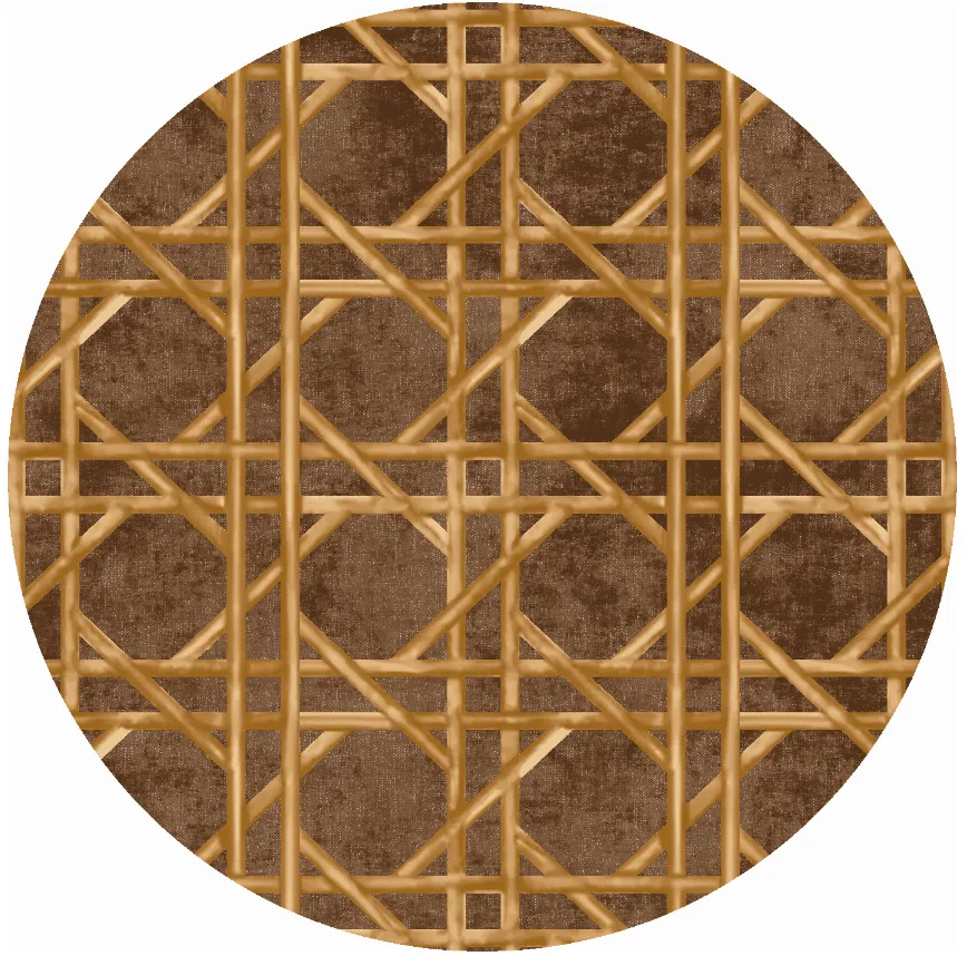 Tappeto rotondo - Pachino (marrone/oro)