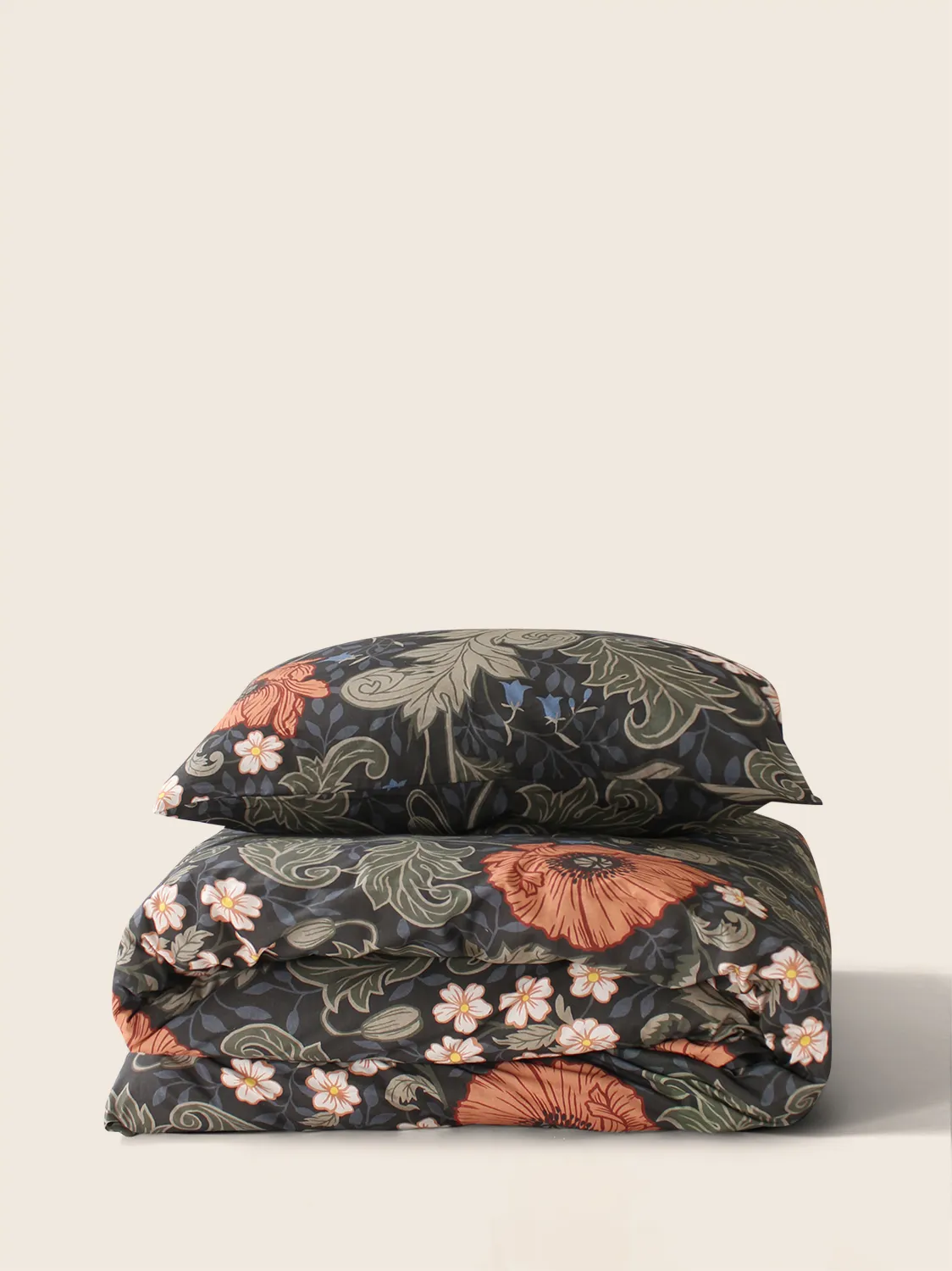 Set copripiumino - Poppy (nero)