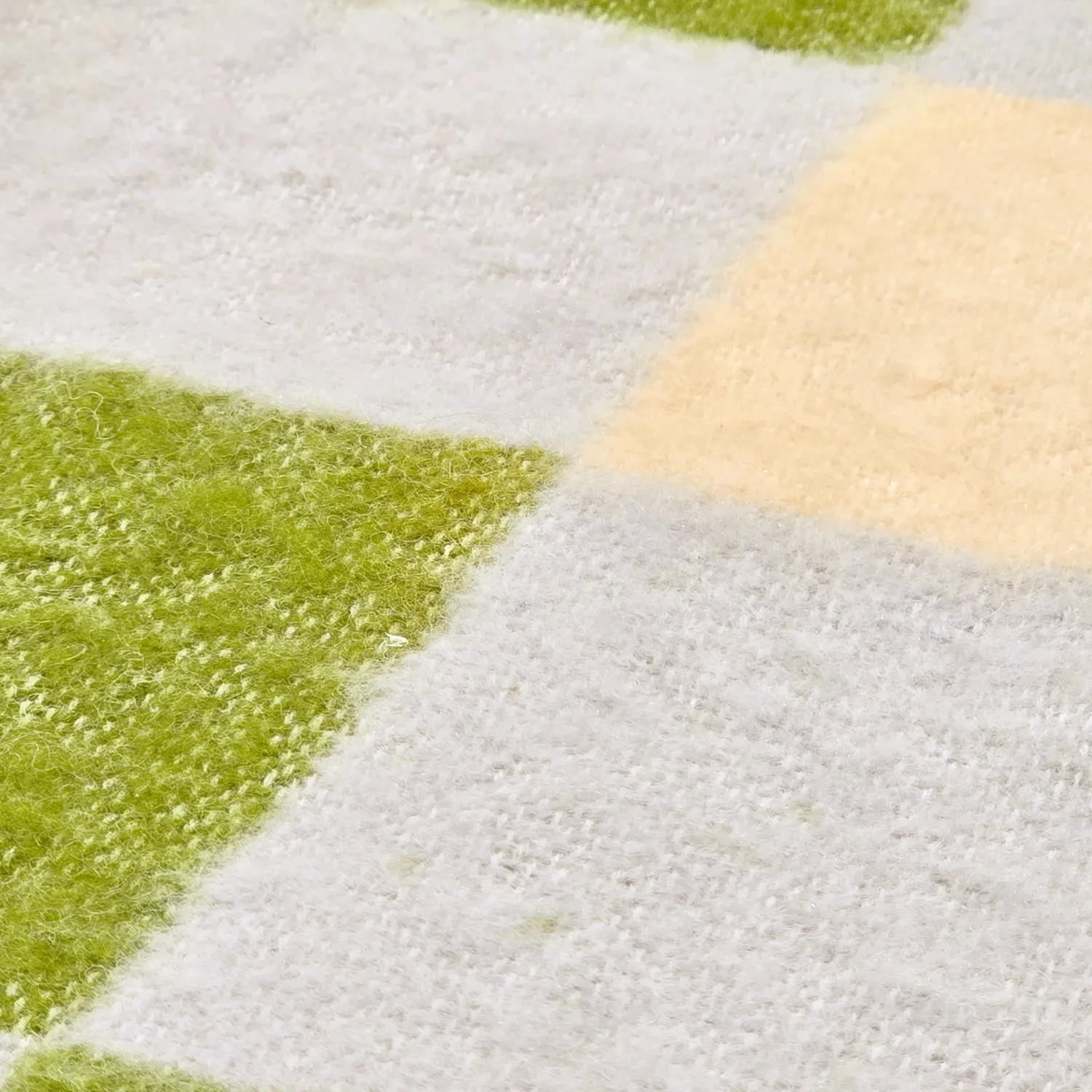 Coperte - Plaid in misto lana - Audrey Check (beige/verde/viola)