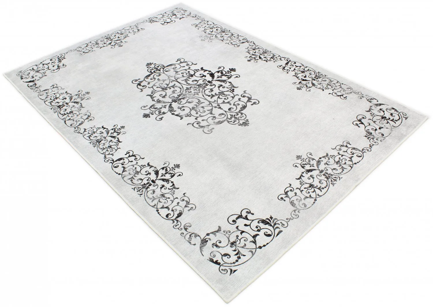 Tappeto Wilton - Santi (bianco/nero)