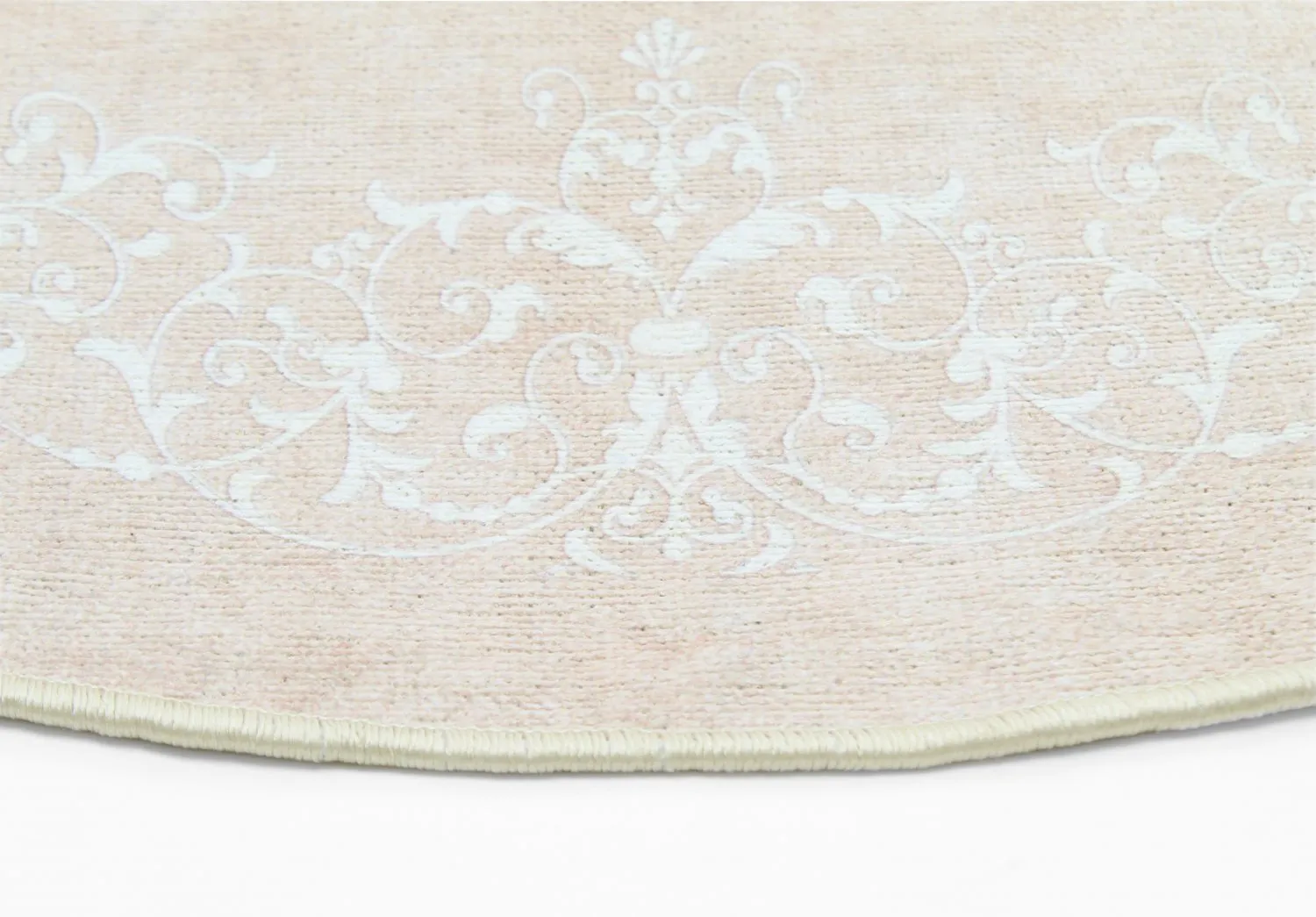 Tappeto rotondo - Santi (beige/bianco)