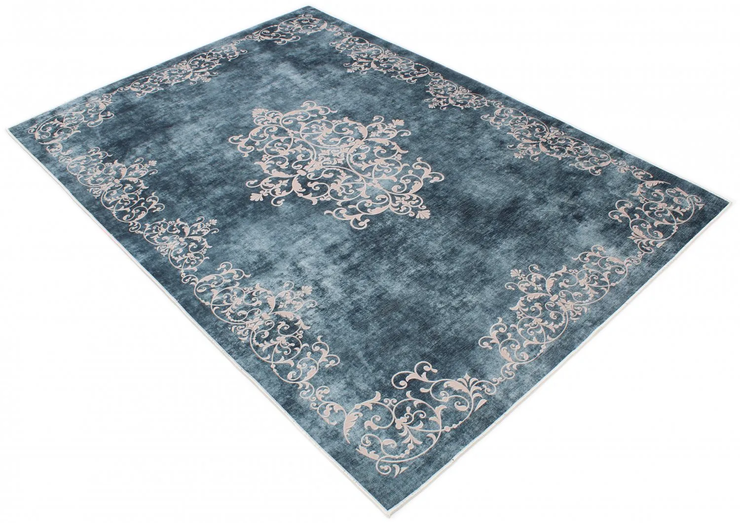 Tappeto Wilton - Santi (blu/beige)