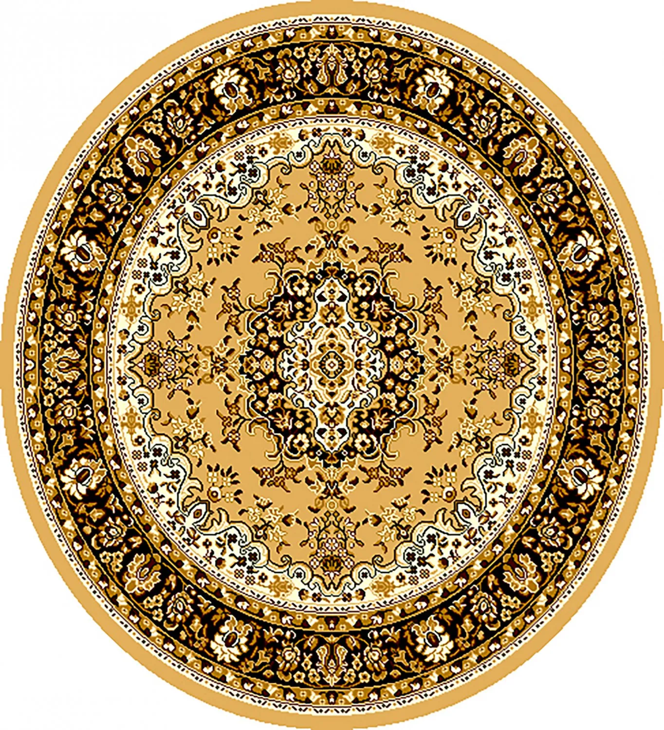 Tappeto rotondo - Peking (oro)