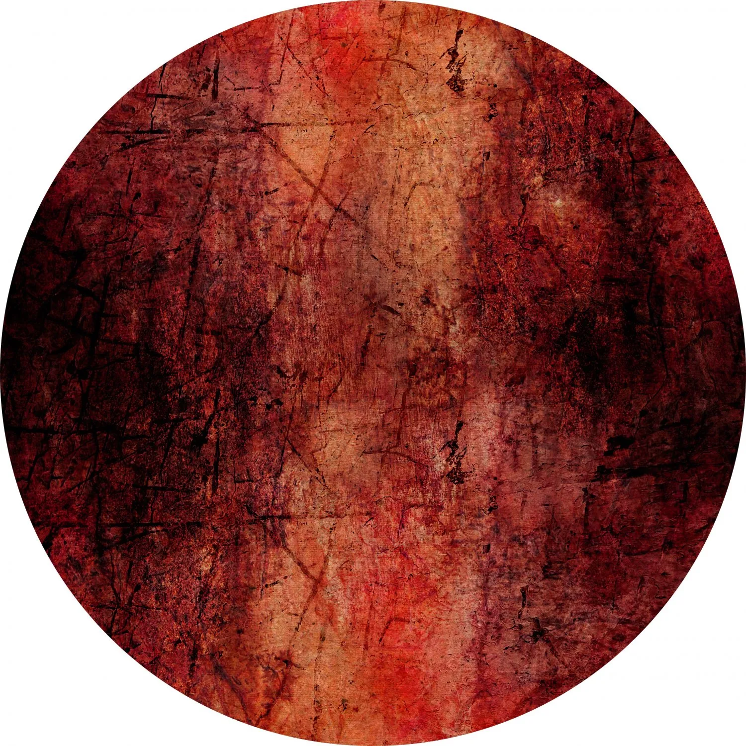 Tappeto rotondo - Wells (rosso)