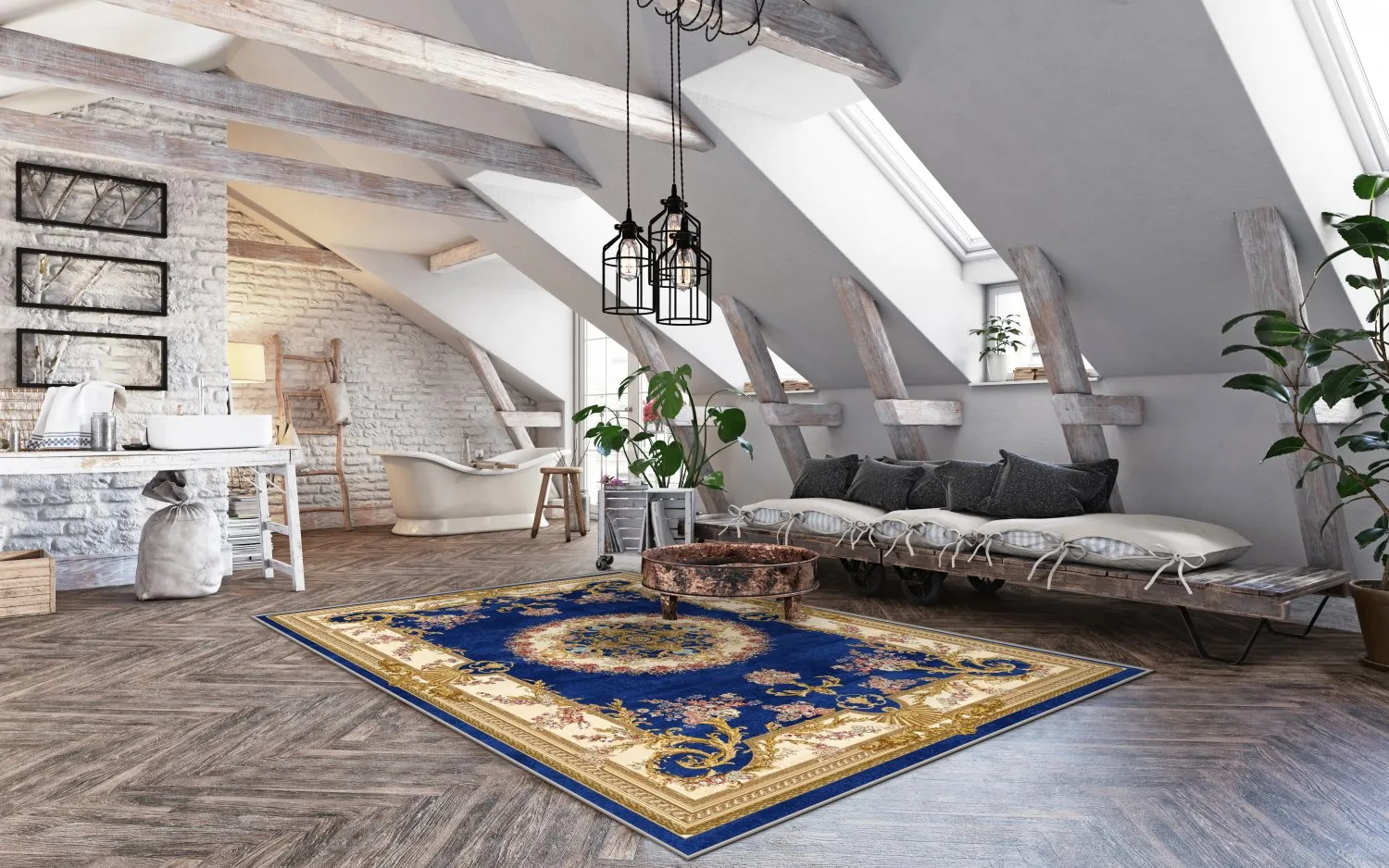 Tappeto Wilton - Marand (blu)