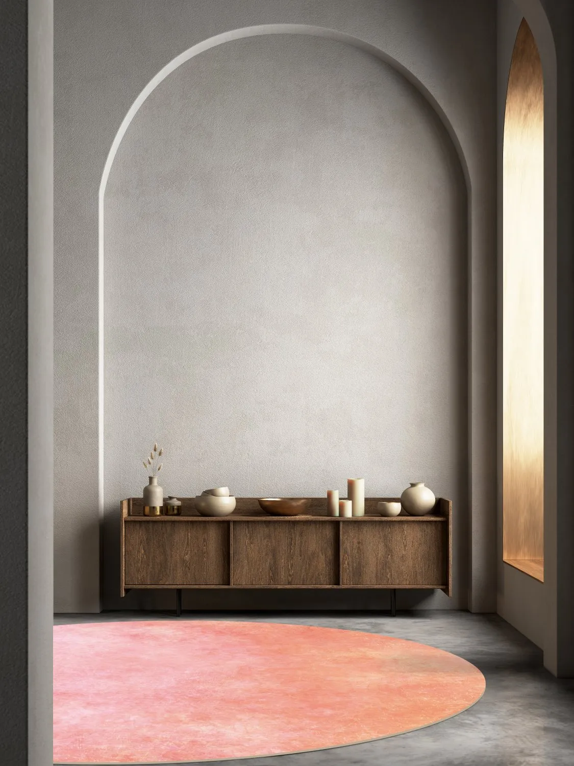 Tappeto rotondo - Baden (rosa)