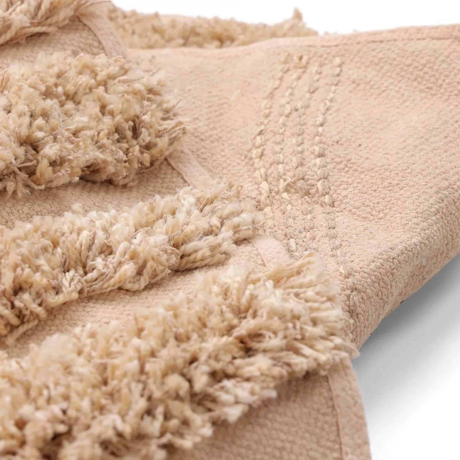 Tappeto rotondo - Cazorla Natural Cotton Shaggy (beige)