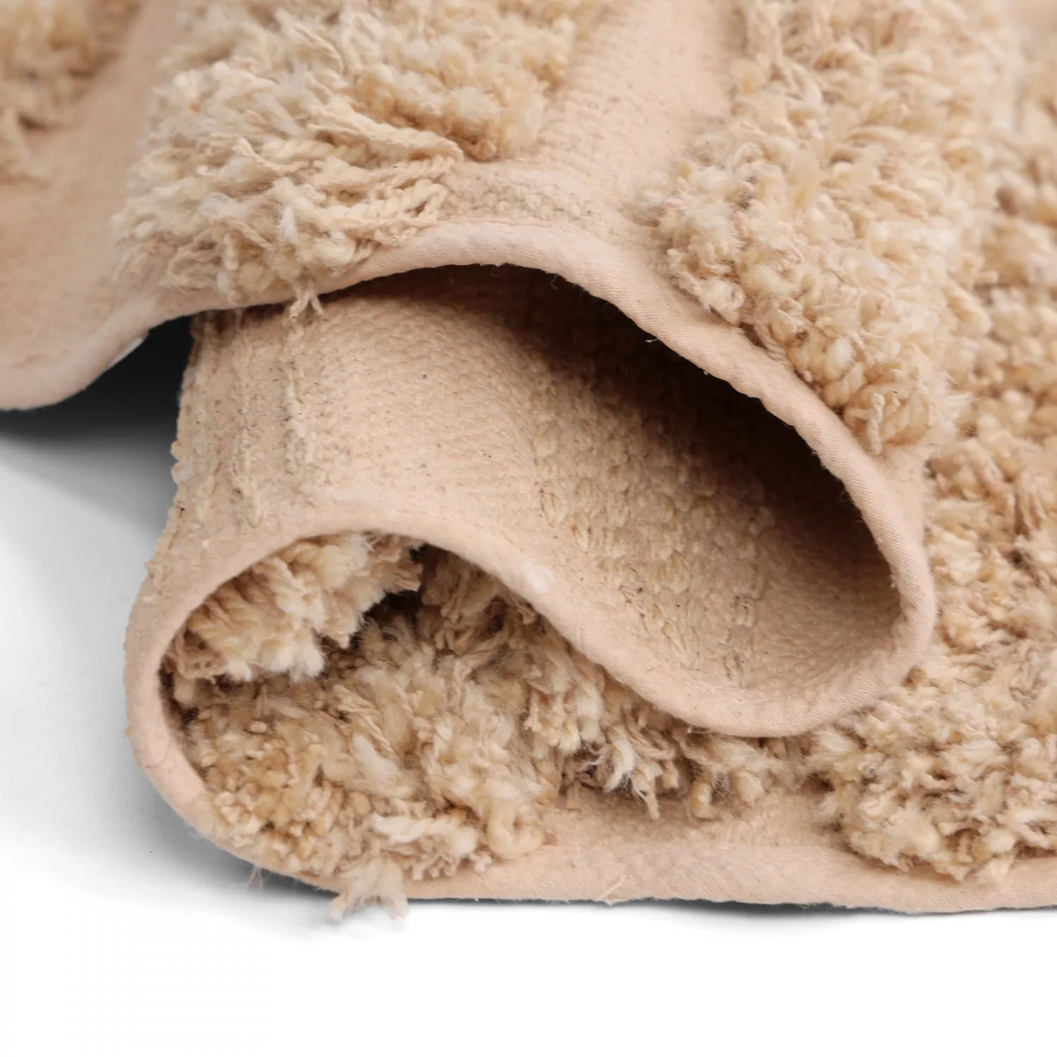 Tappeto rotondo - Cazorla Natural Cotton Shaggy (beige)