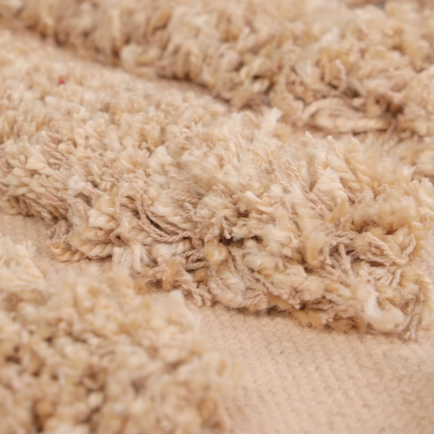 Tappeto rotondo - Cazorla Natural Cotton Shaggy (beige)