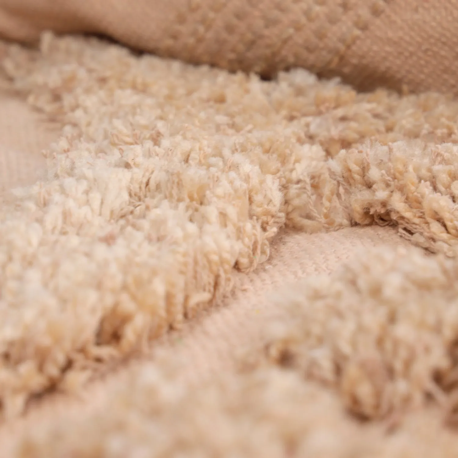 Tappeto rotondo - Cazorla Natural Cotton Shaggy (beige)