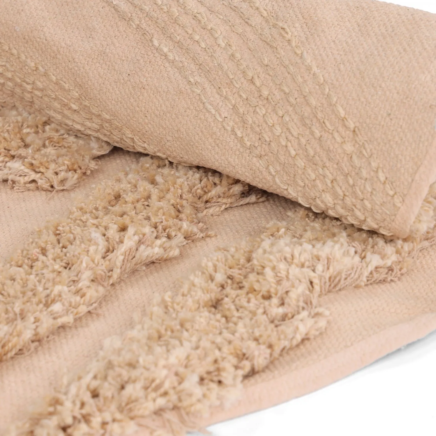 Tappeto rotondo - Cazorla Natural Cotton Shaggy (beige)
