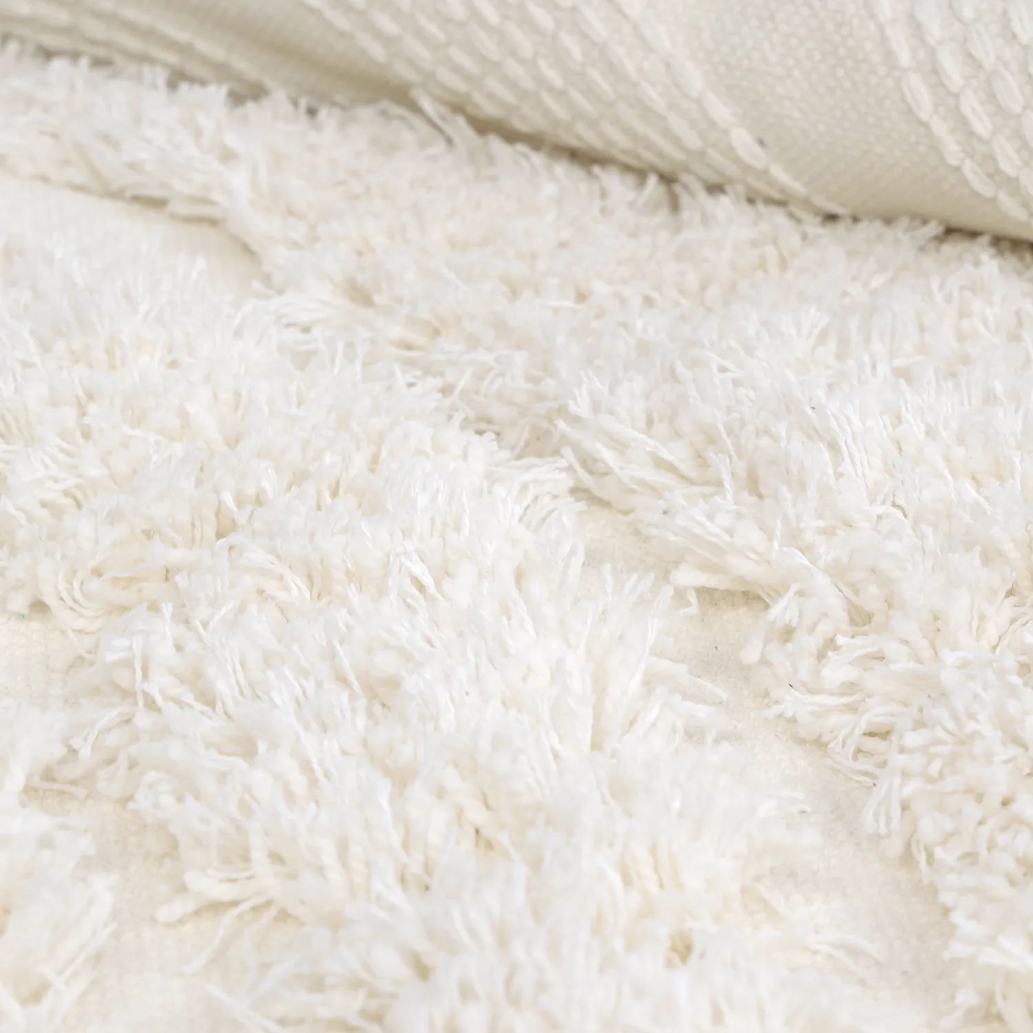 Tappeto rotondo - Lindos Natural Cotton Shaggy (bianco)
