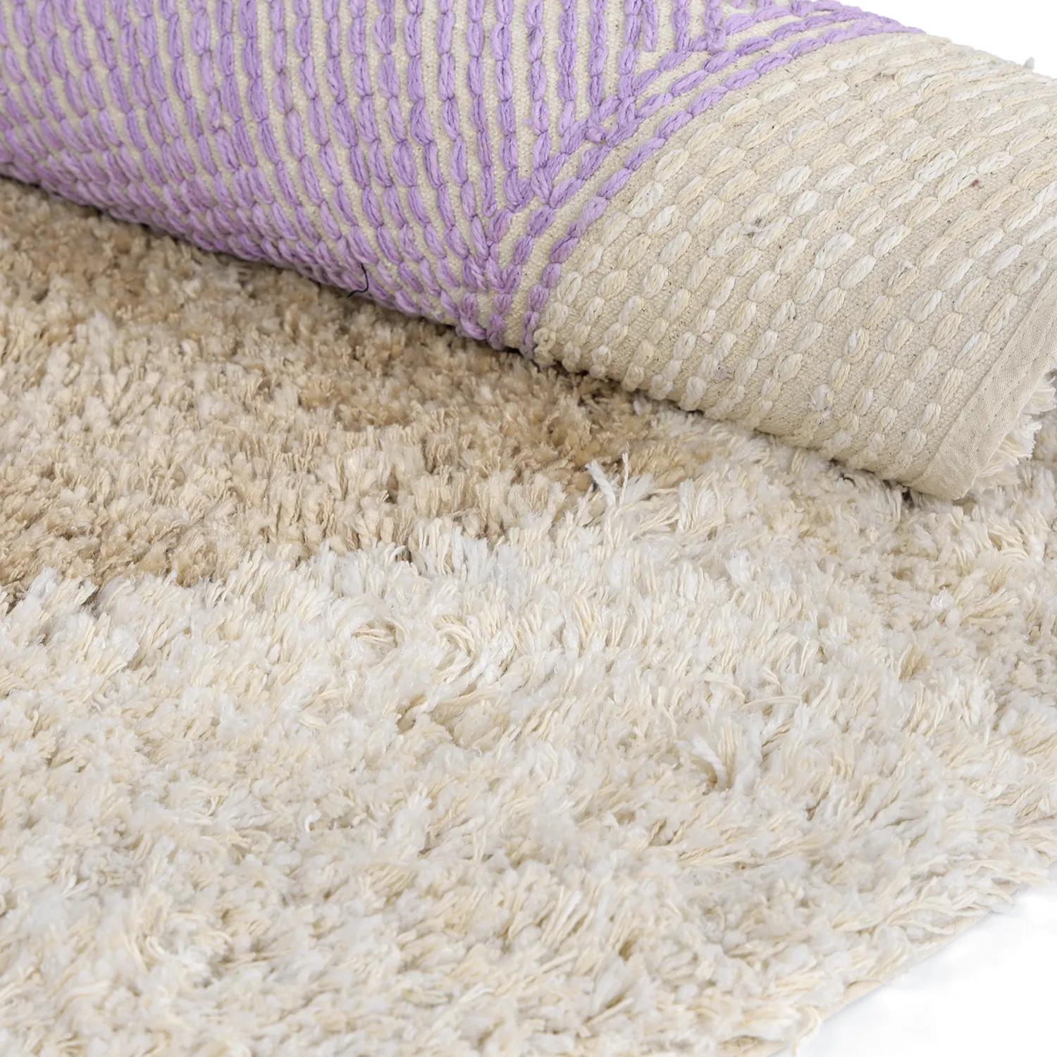 Tappeto rotondo - Naousa Natural Cotton Shaggy (multiplo)