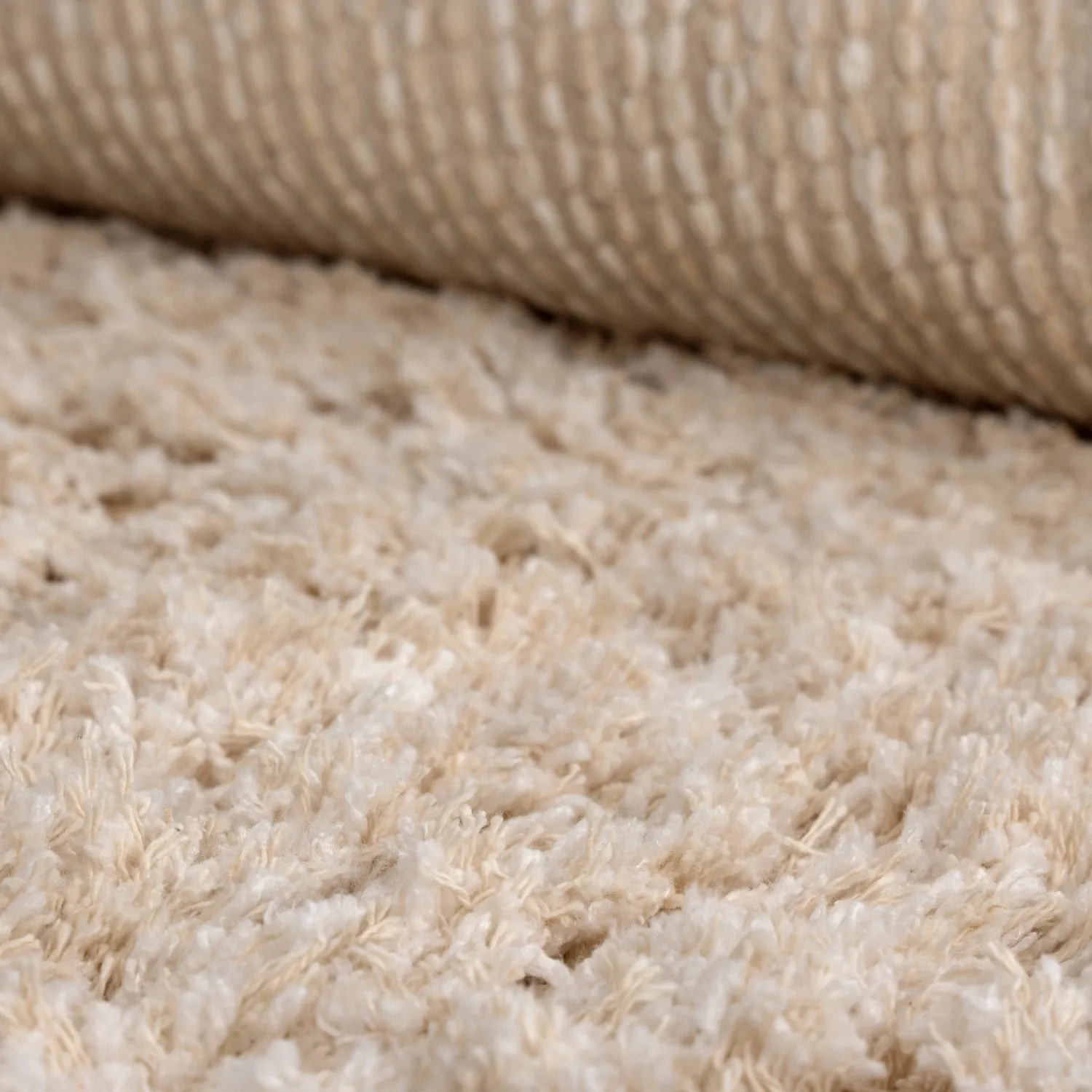Tappeto rotondo - Sagres Natural Cotton Shaggy (bianco sporco/marrone)