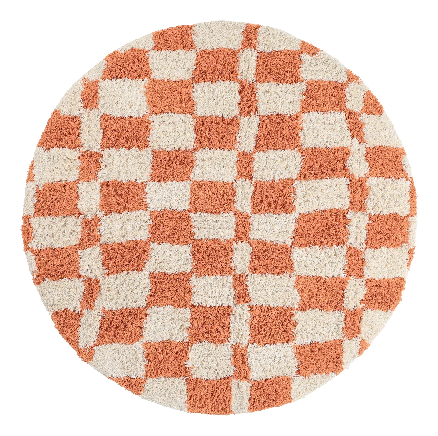 Tappeto rotondo - Atrani Natural Cotton Shaggy (arancia)