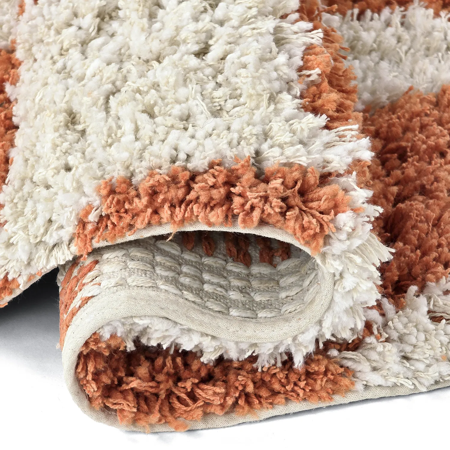 Tappeto rotondo - Atrani Natural Cotton Shaggy (arancia)