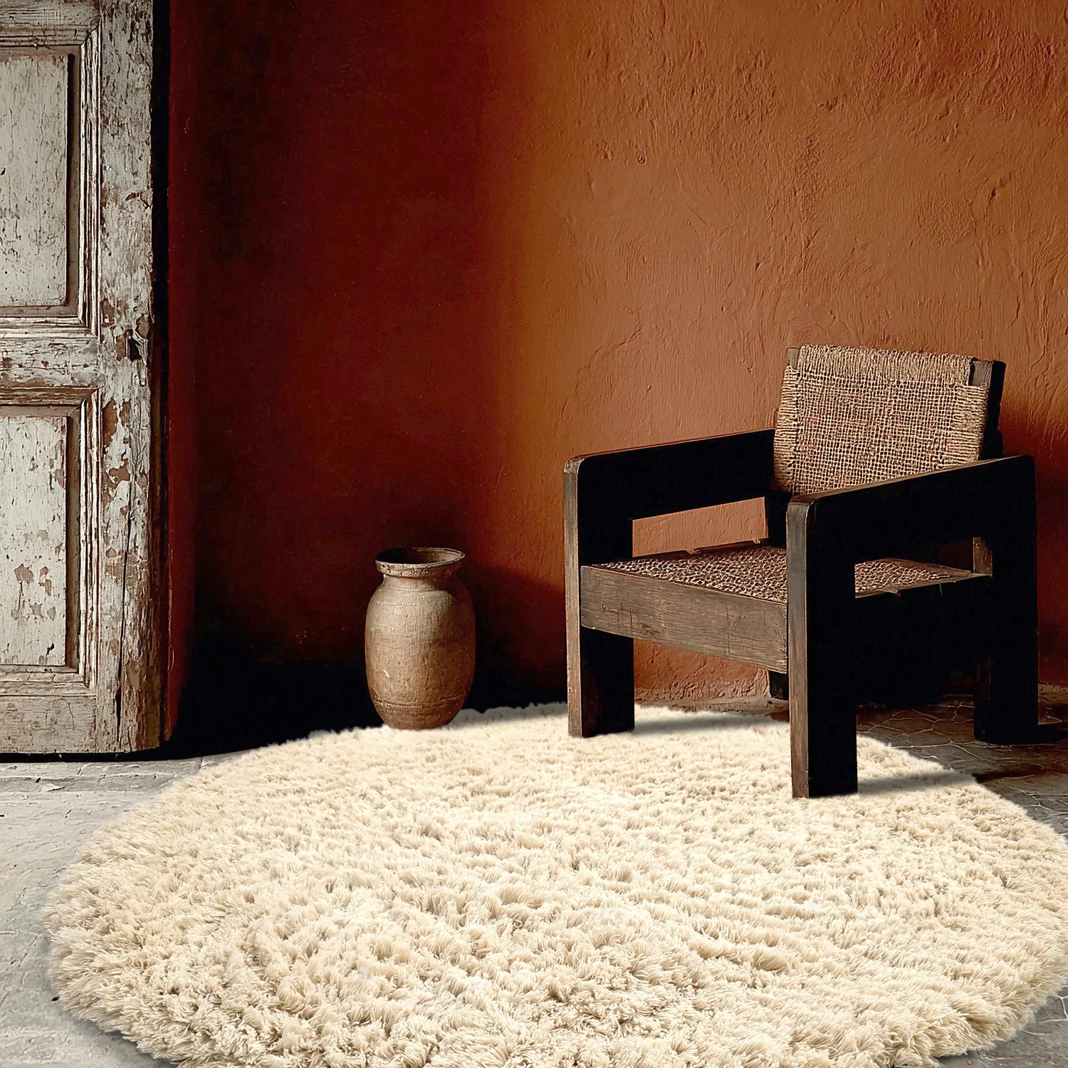 Tappeto rotondo - Aliste Wool Shaggy (alabaster gleam)