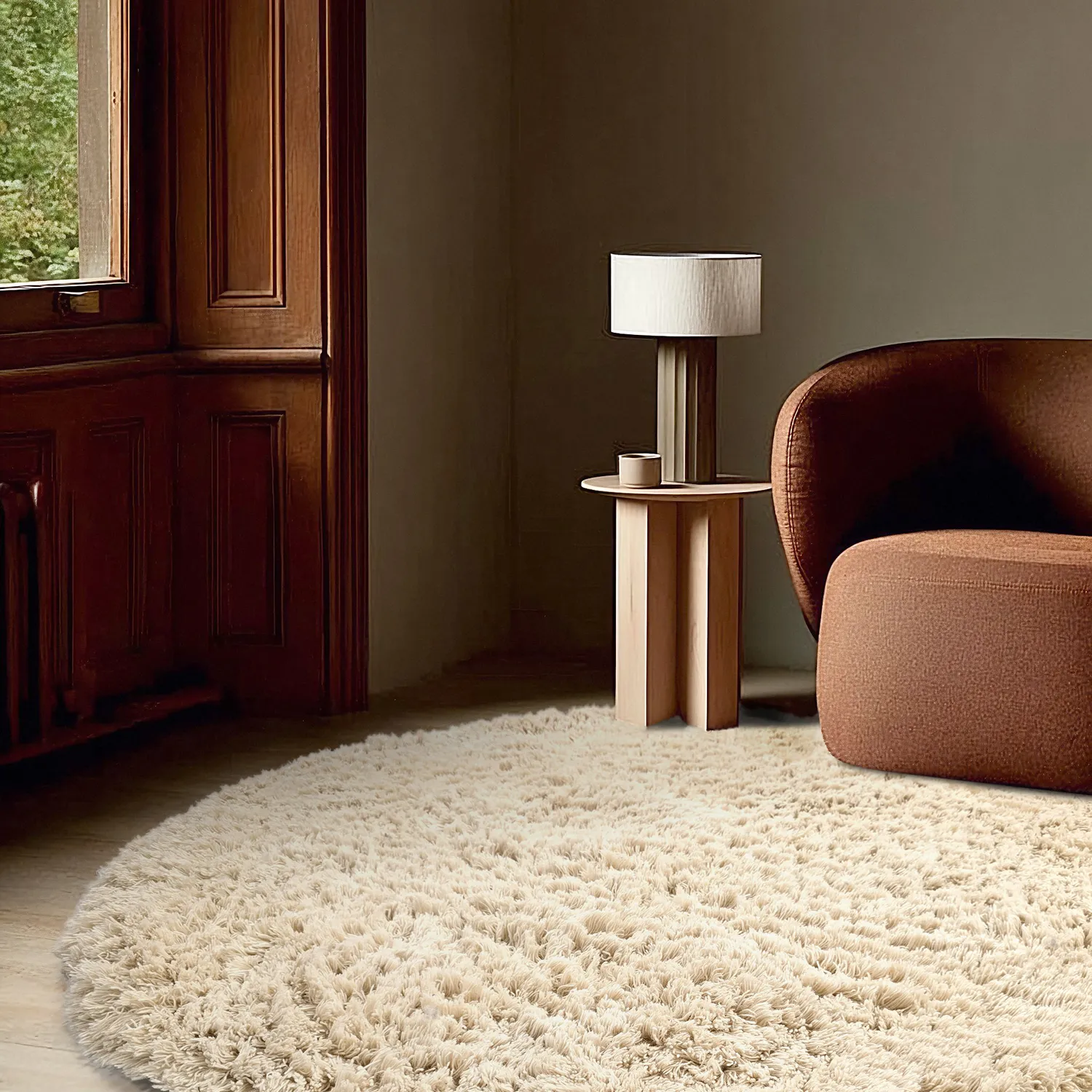 Tappeto rotondo - Aliste Wool Shaggy (alabaster gleam)