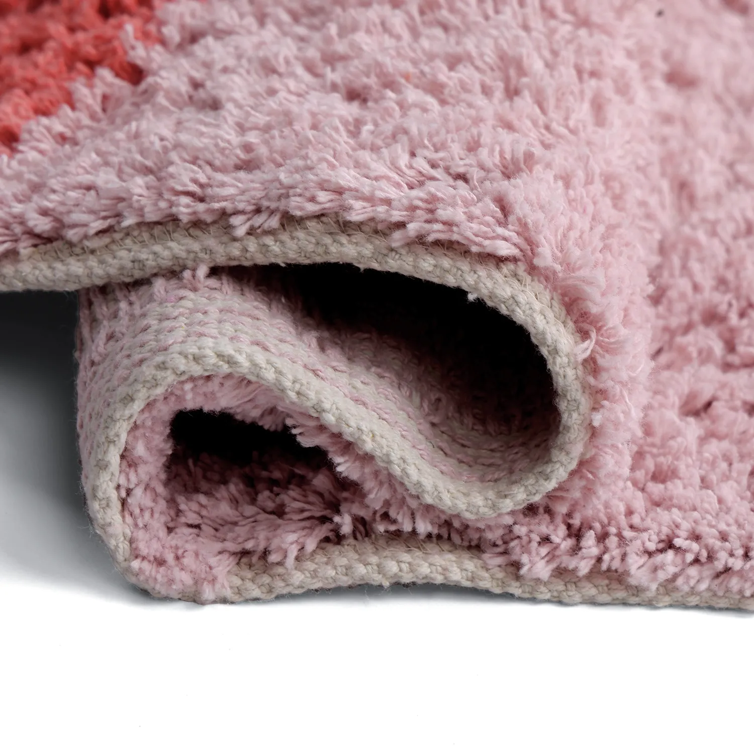 Tappeto A Pelo Lungo - Amira Natural Cotton Shaggy (rosa)