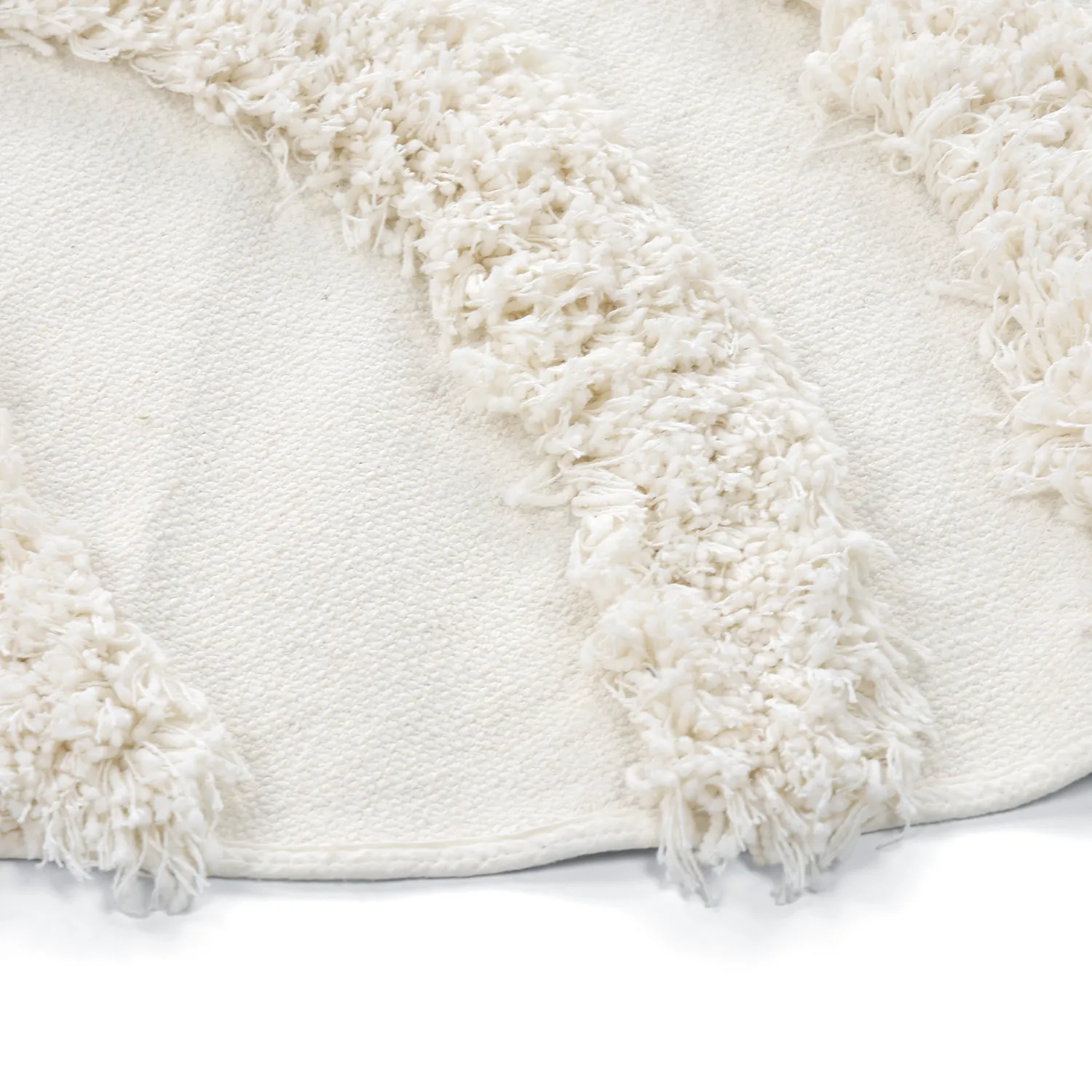 Tappeto rotondo - Cazorla Natural Cotton Shaggy (bianco)