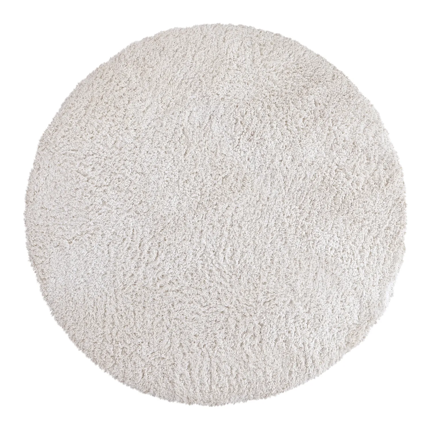 Tappeto rotondo - Combarro Solid Cotton Shaggy (crema)
