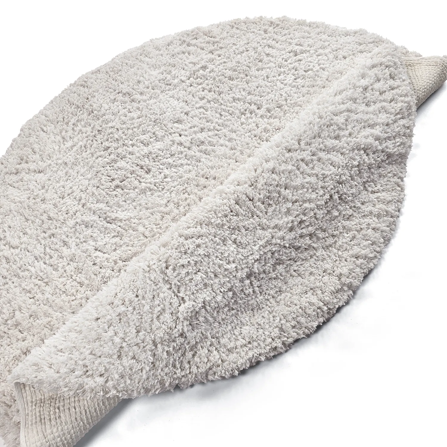 Tappeto rotondo - Combarro Solid Cotton Shaggy (crema)