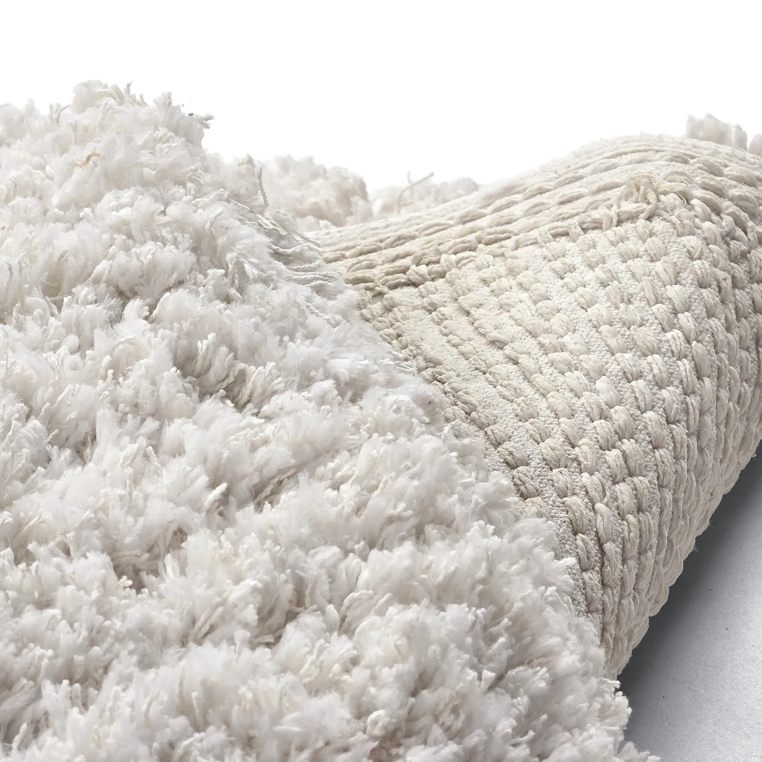 Tappeto rotondo - Combarro Solid Cotton Shaggy (crema)