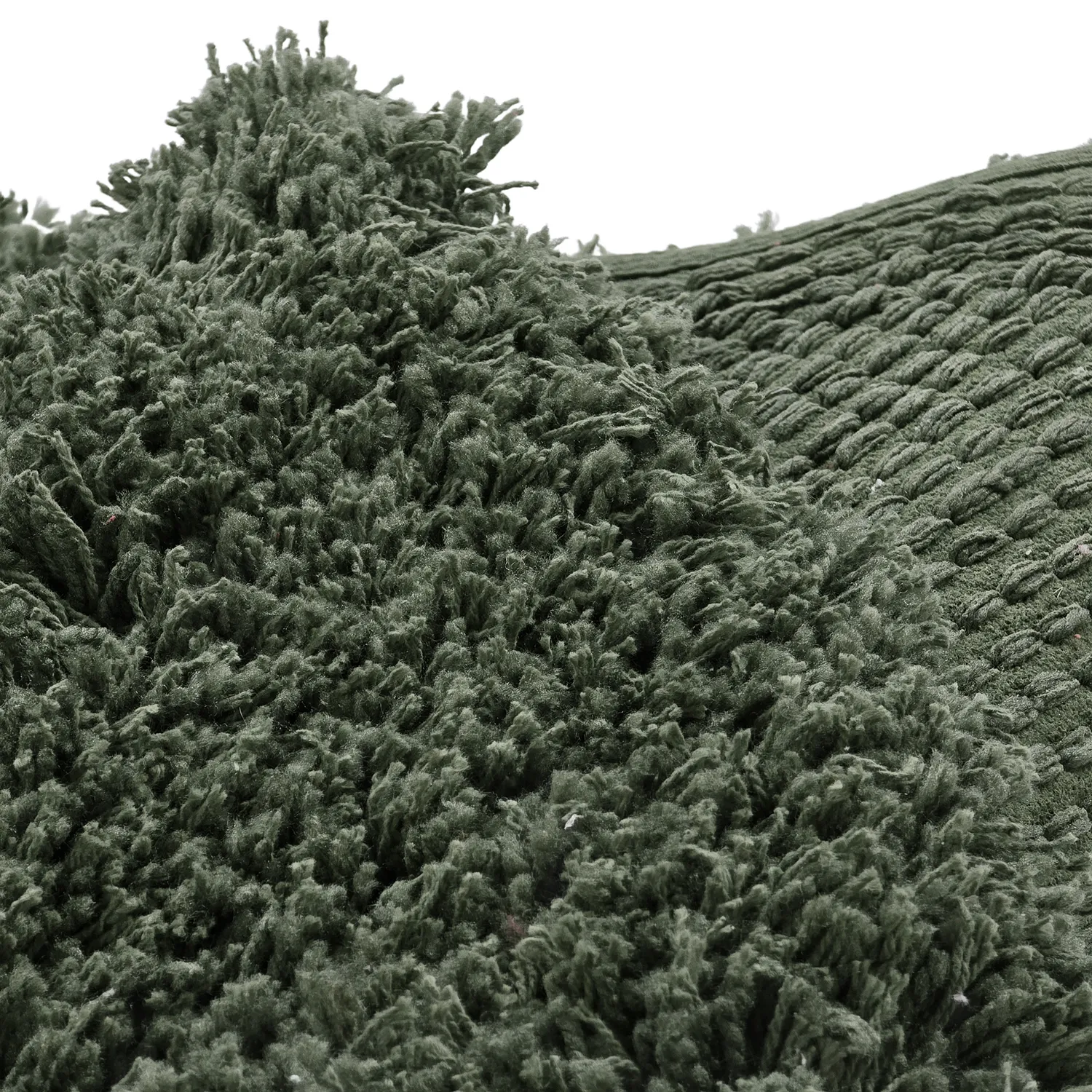 Tappeto rotondo - Combarro Solid Cotton Shaggy (verde)