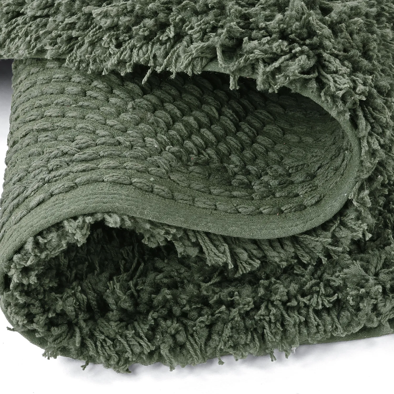 Tappeto rotondo - Combarro Solid Cotton Shaggy (verde)