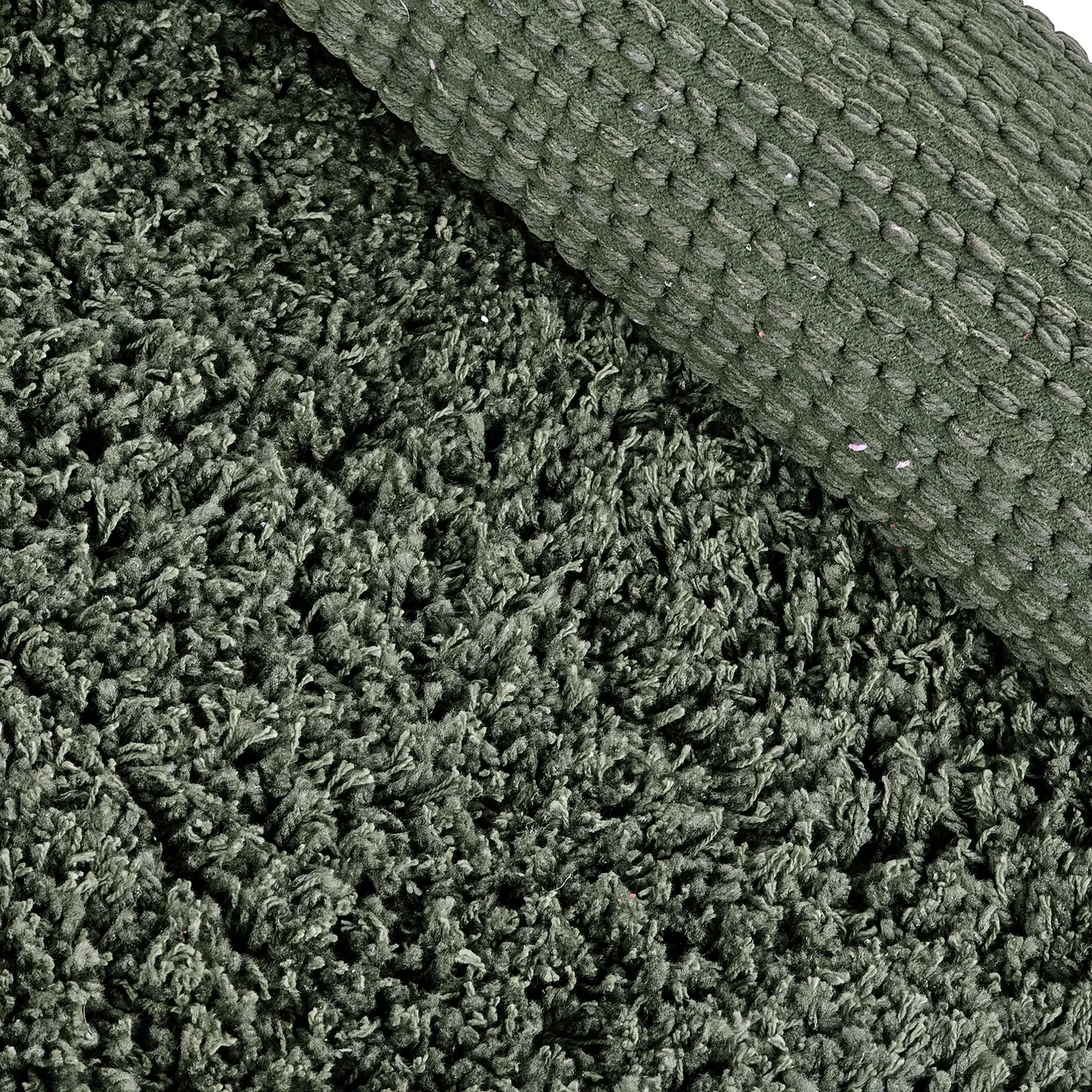 Tappeto rotondo - Combarro Solid Cotton Shaggy (verde)