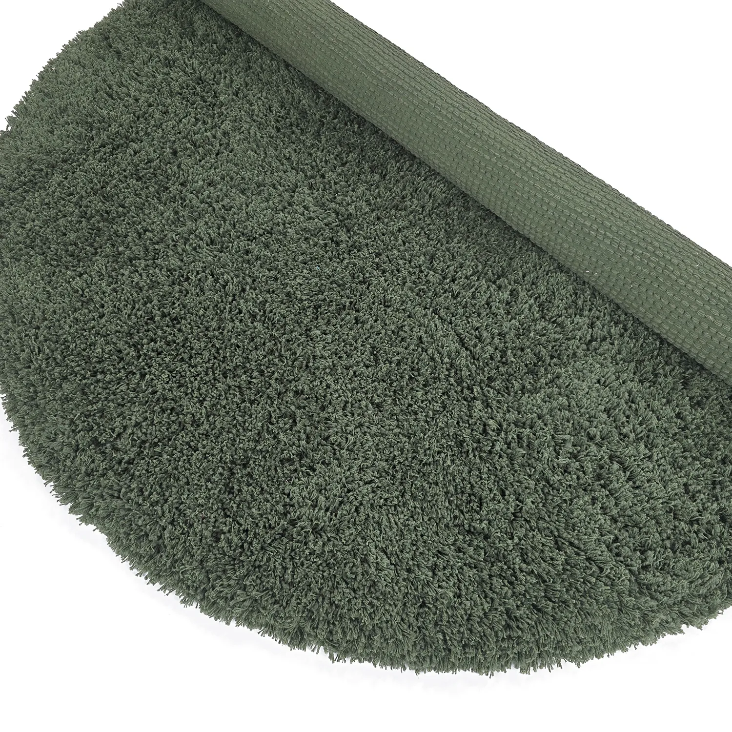 Tappeto rotondo - Combarro Solid Cotton Shaggy (verde)