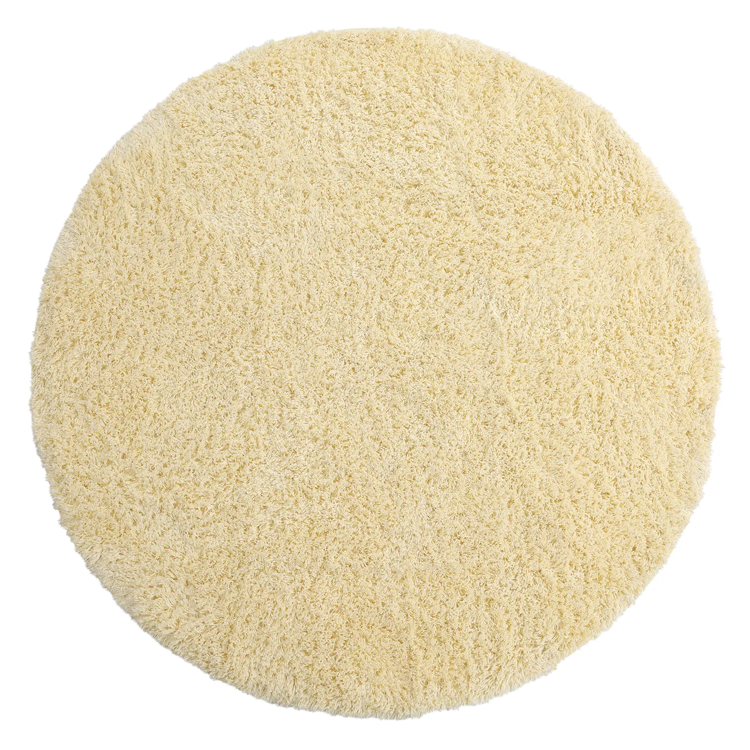 Tappeto rotondo - Combarro Solid Cotton Shaggy (giallo chiaro)