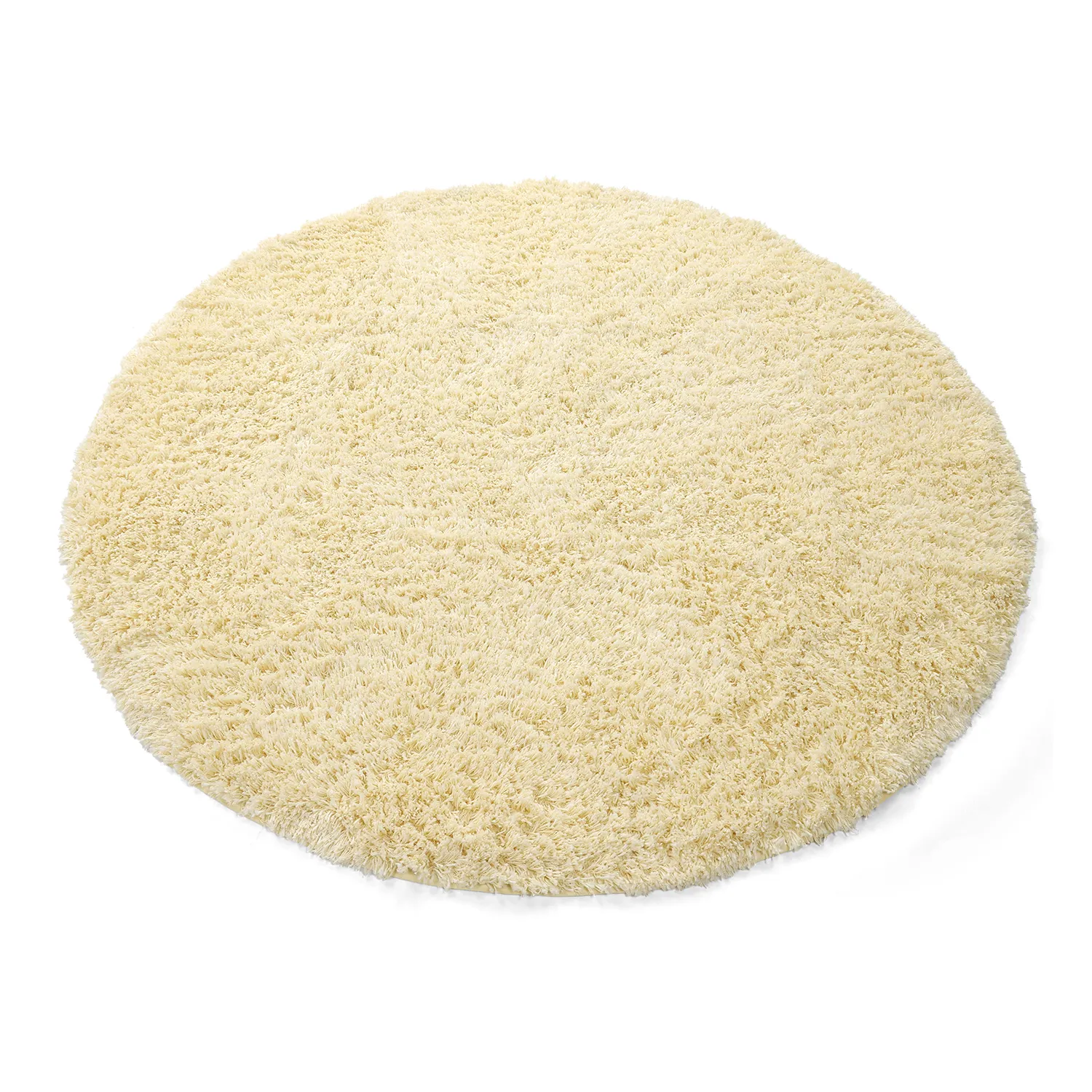 Tappeto rotondo - Combarro Solid Cotton Shaggy (giallo chiaro)
