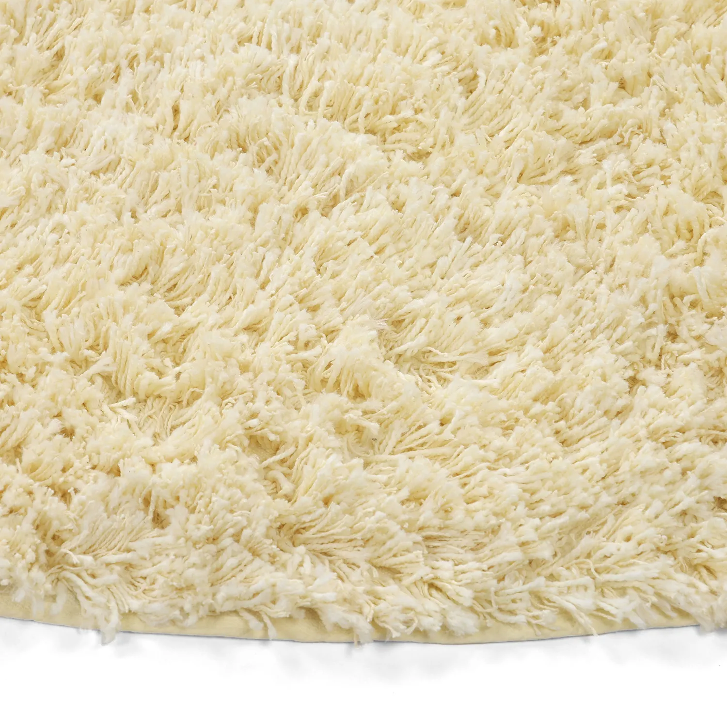 Tappeto rotondo - Combarro Solid Cotton Shaggy (giallo chiaro)