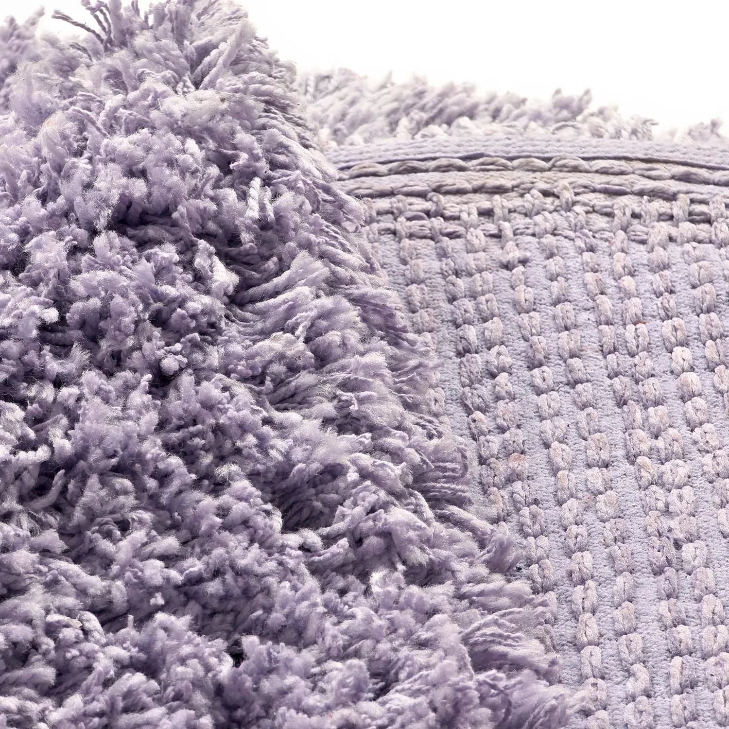 Tappeto rotondo - Combarro Solid Cotton Shaggy (viola chiaro)