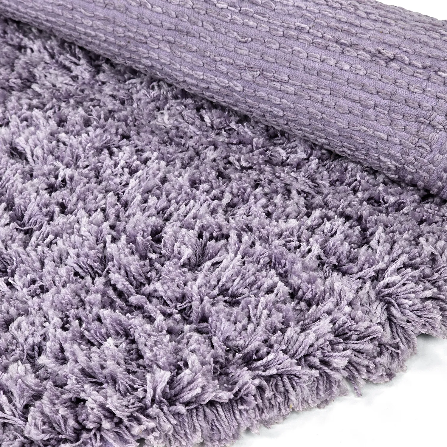 Tappeto rotondo - Combarro Solid Cotton Shaggy (viola chiaro)