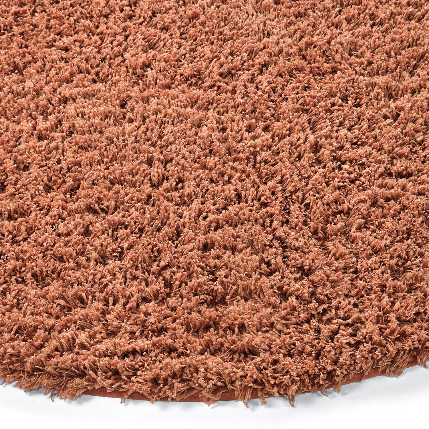 Tappeto rotondo - Combarro Solid Cotton Shaggy (arancione chiaro)