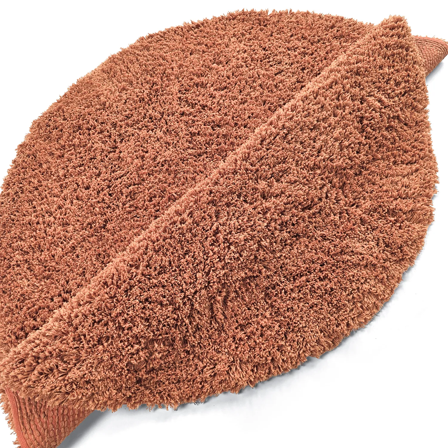 Tappeto rotondo - Combarro Solid Cotton Shaggy (arancione chiaro)