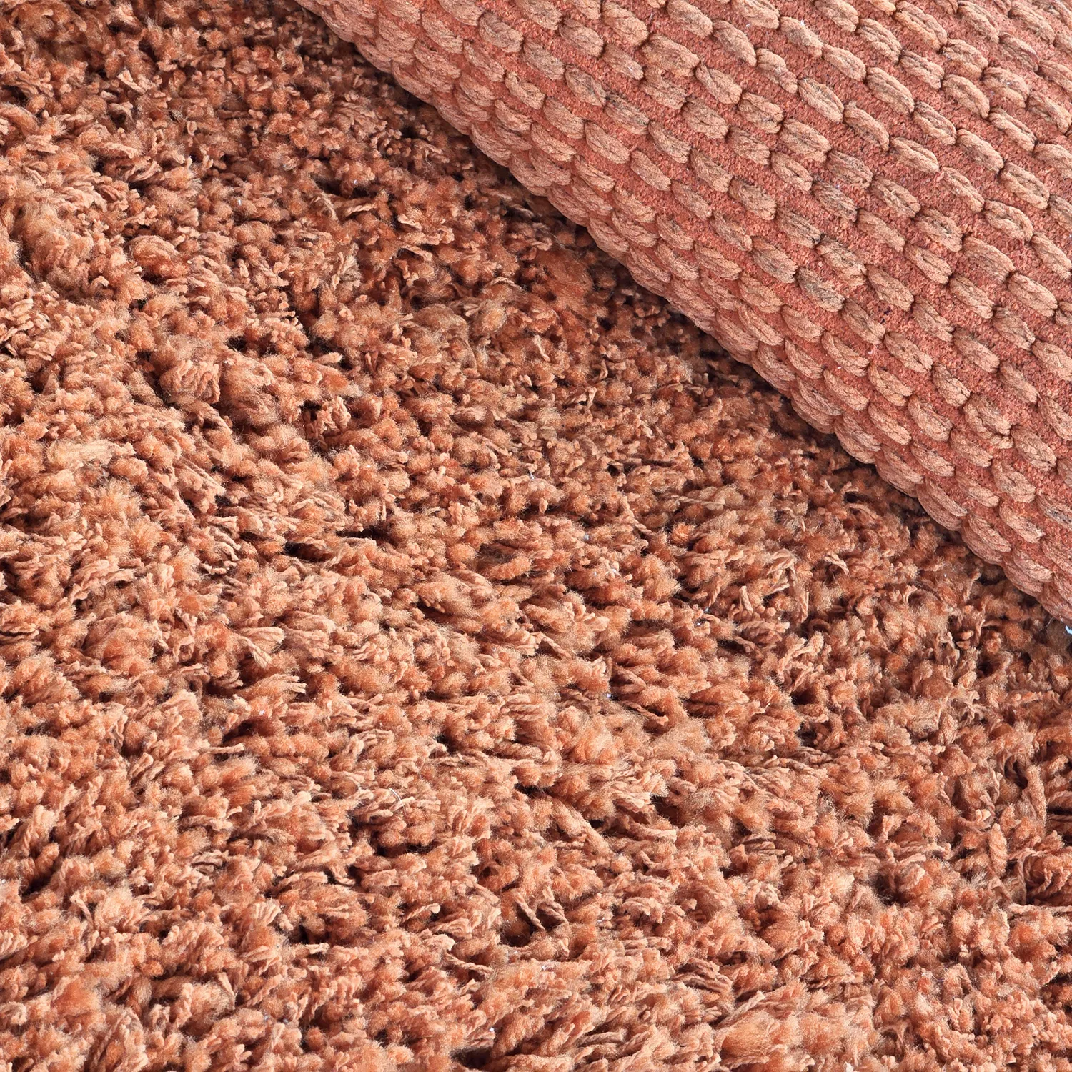 Tappeto rotondo - Combarro Solid Cotton Shaggy (arancione chiaro)